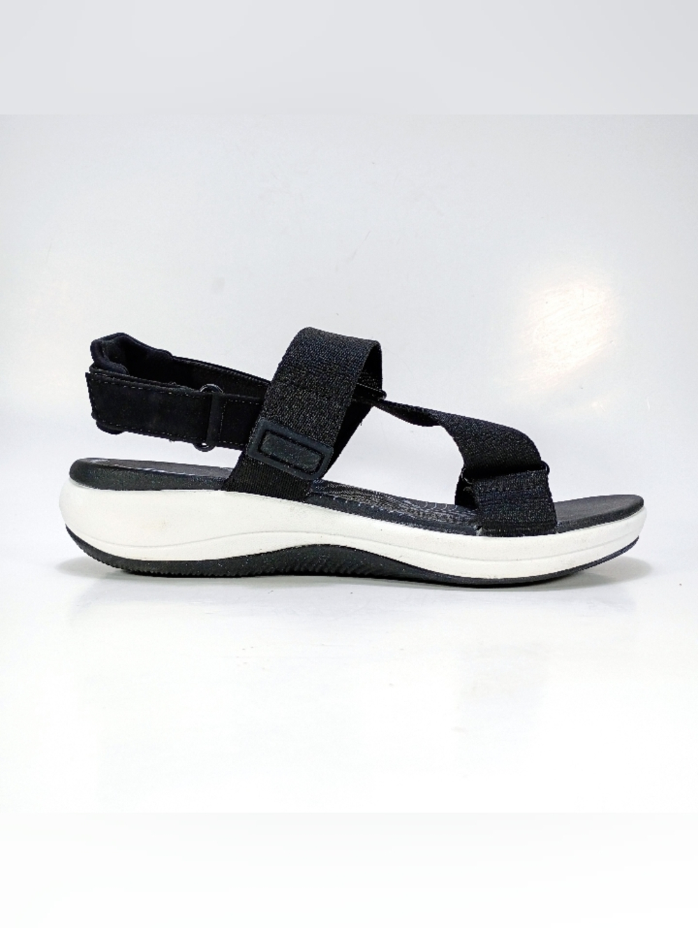 Clarks Cloudsteppers Mira Sun Womens 8 Black Adjustable Strap Sport Sandals
